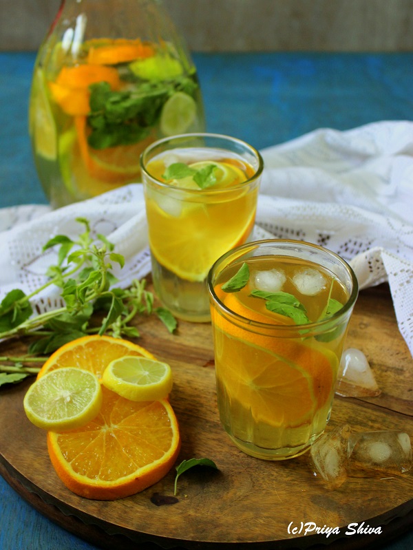 Iced Green Tea - Citrus Detox drink - PRIYA KITCHENETTE