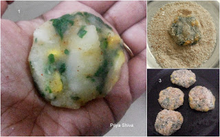 Spinach cutlet, Corn cutlet, cutlet recipe