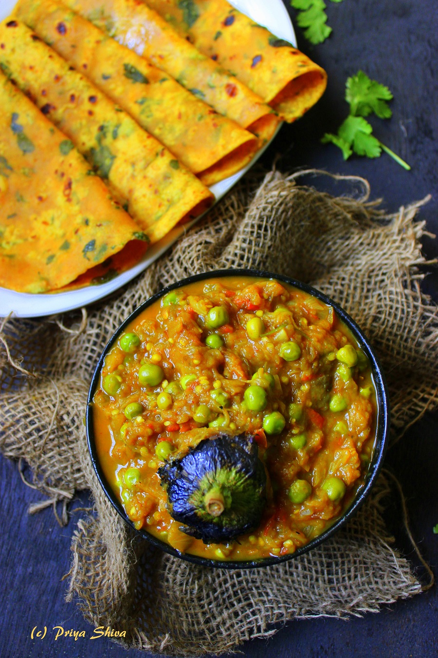 Baingan Bharta, aubergine curry, eggplant curry