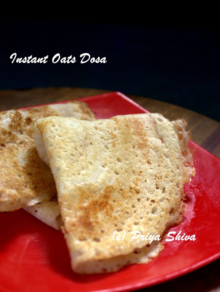 Instant oats dosa