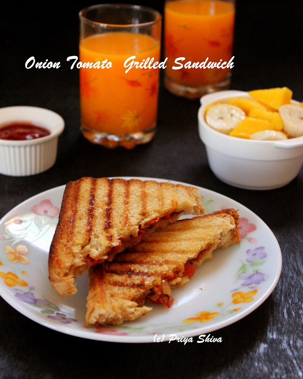 onion tomato grilled sandwich recipe