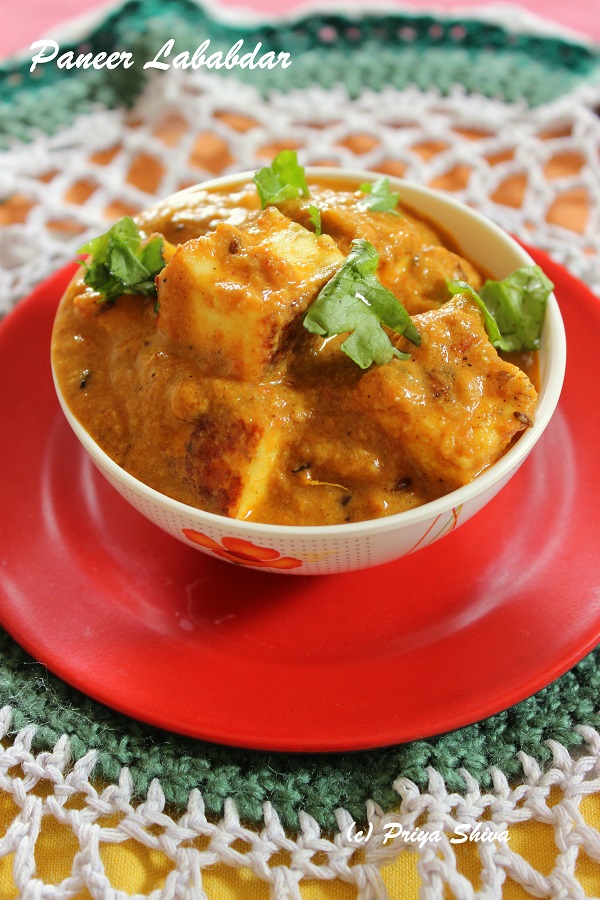 paneer lababdar recipe