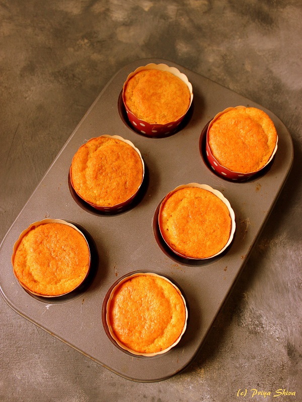 eggless whole wheat orange cupcake 1