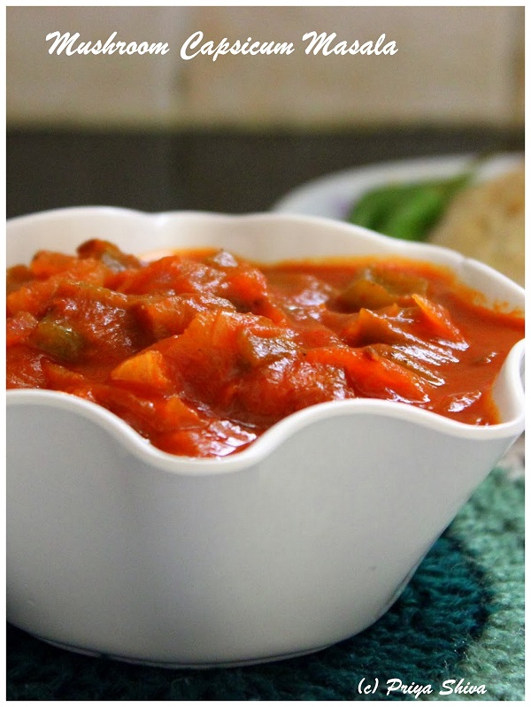 Mushroom Capsicum Masala