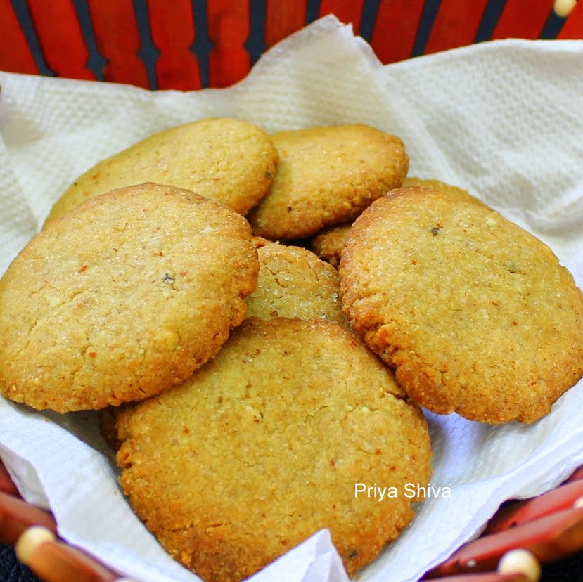 Eggless almond cookies