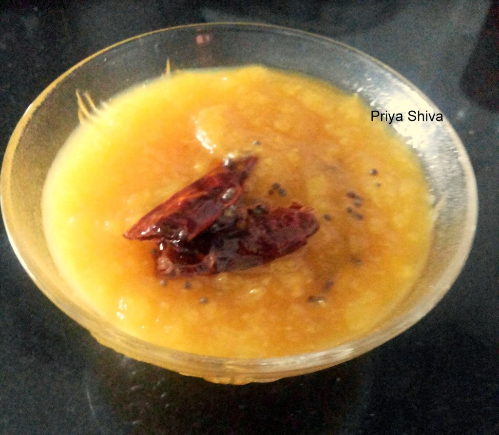 Raw Mango Sweet Pachadi / Manga pachadi - PRIYA KITCHENETTE