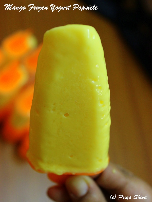 mango Frozen Yogurt popsicle, recipe