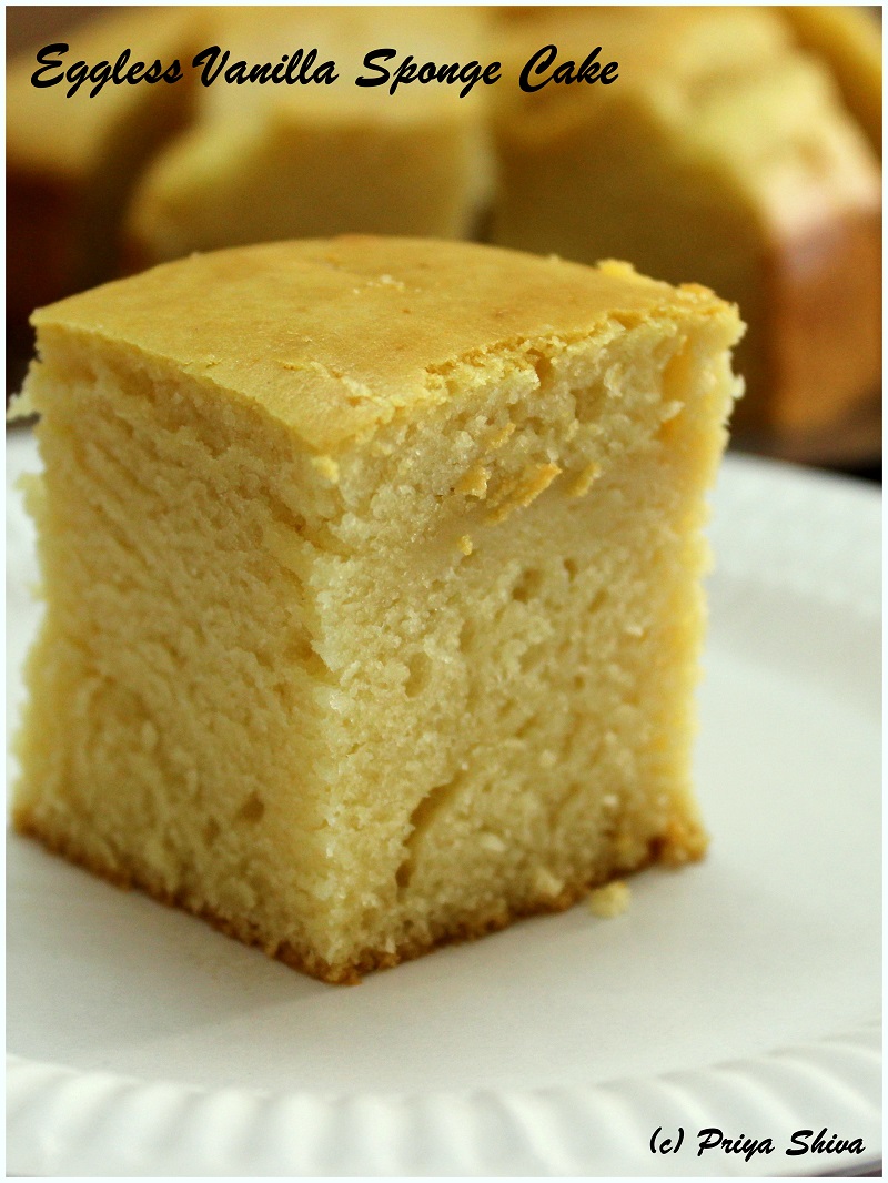 eggless vanilla sponge cake