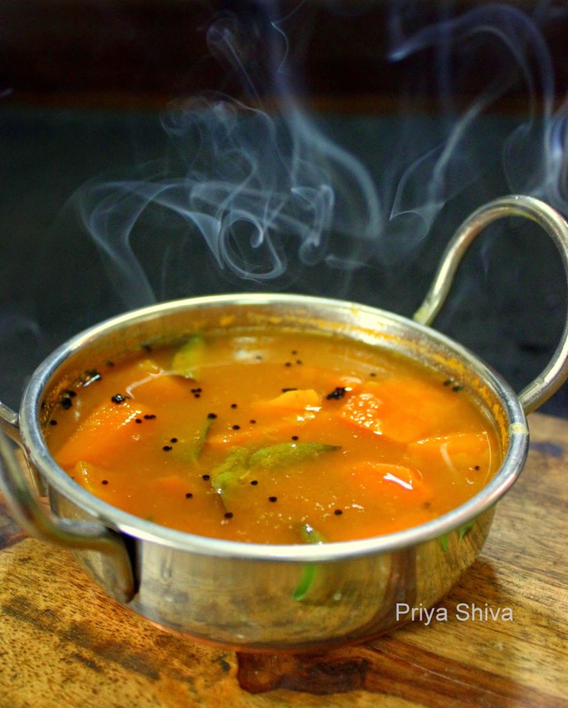 carrot sambar, sambar, recipe