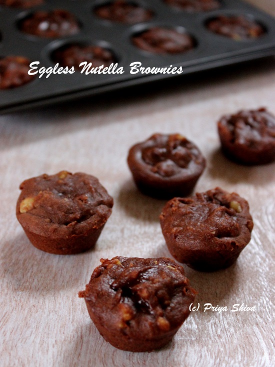 eggless nutella brownies