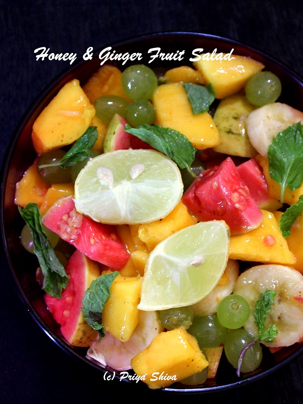 Honey, lemon and ginger fruit salad recipe