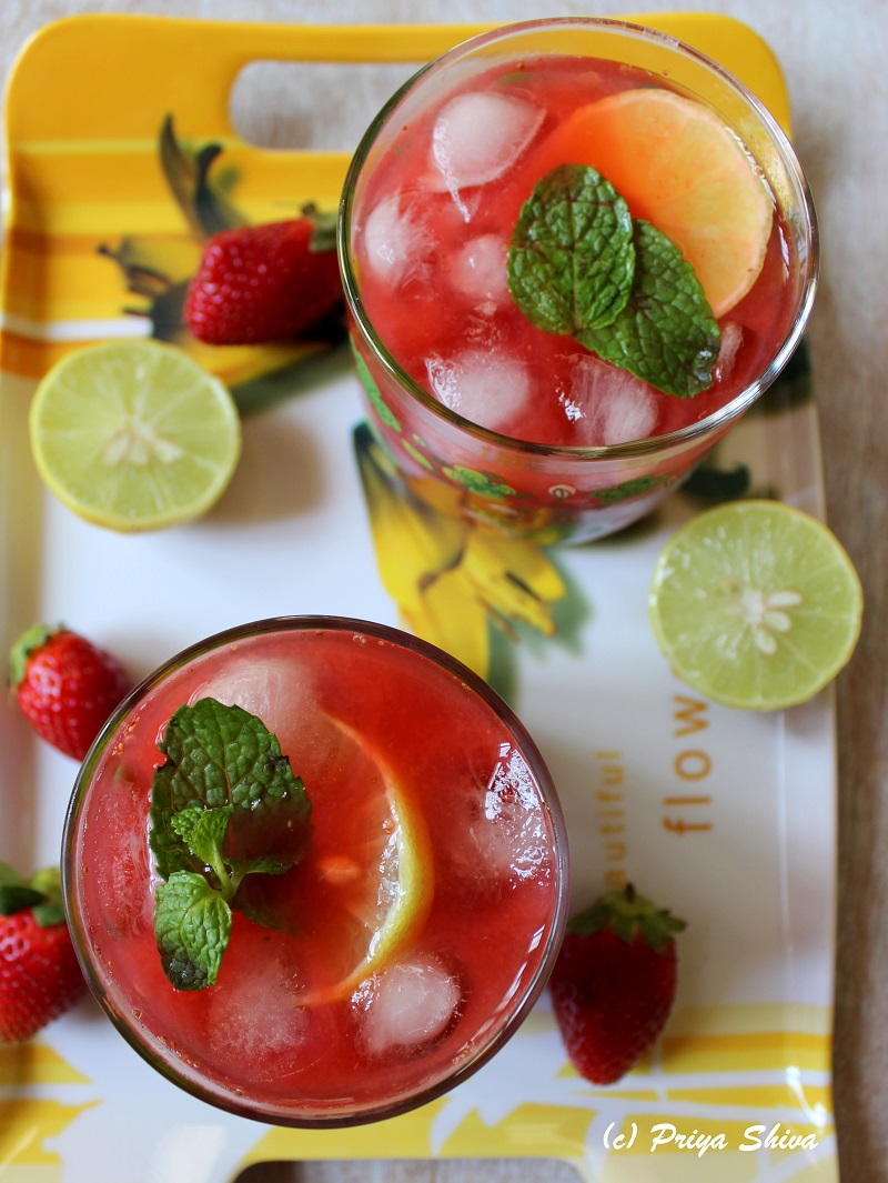 Strawberry Green tea mojito recipe