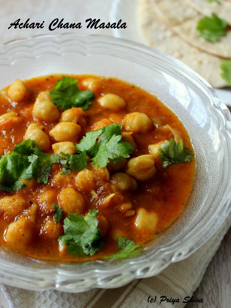 Achari Chana Masala – Spicy Chickpeas Curry