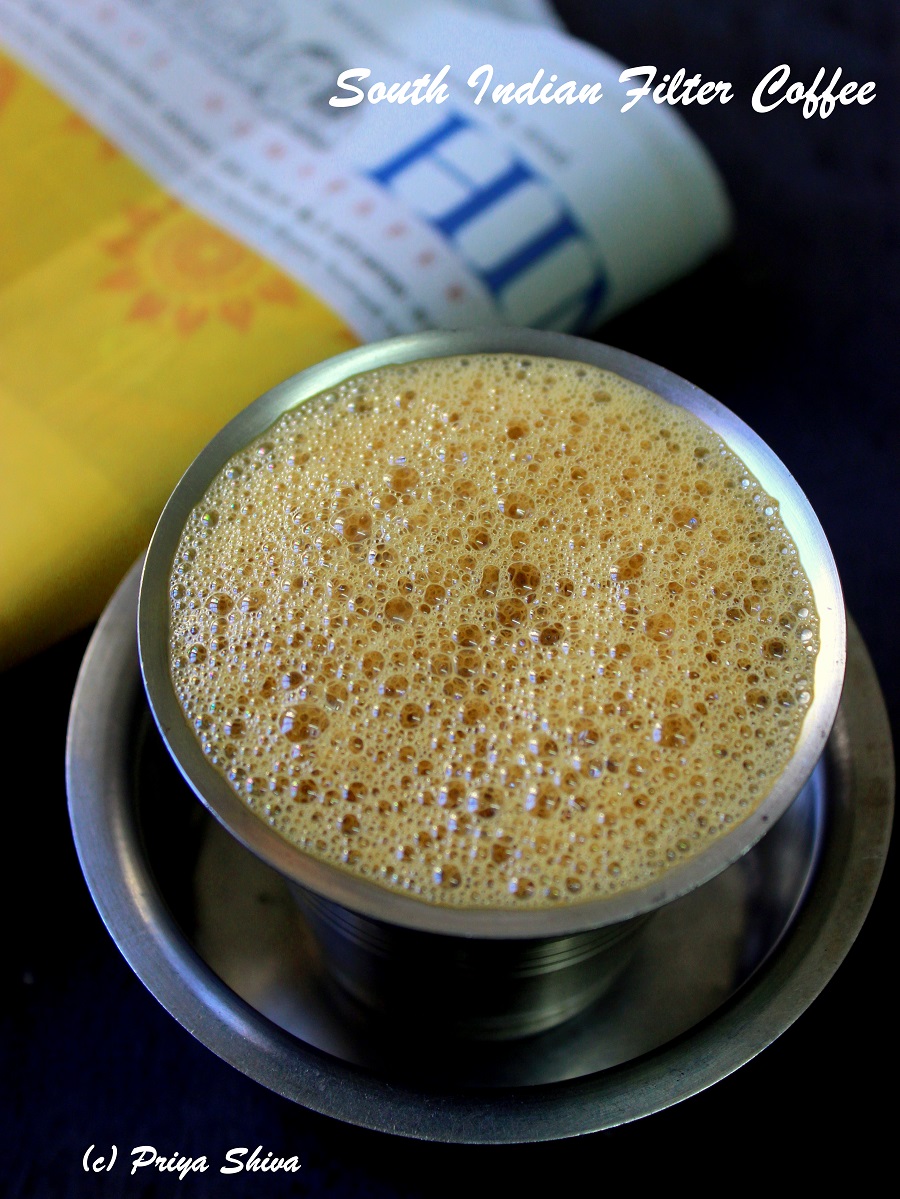 Recipe to make filter kaapi : How to make South Indian filter coffee