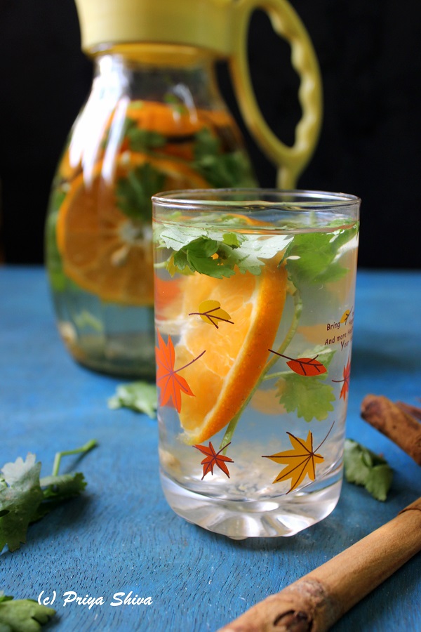 Clementine Cinnamon Cilantro Detox Drink recipe