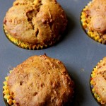 Eggless Papaya Banana Honey Muffins