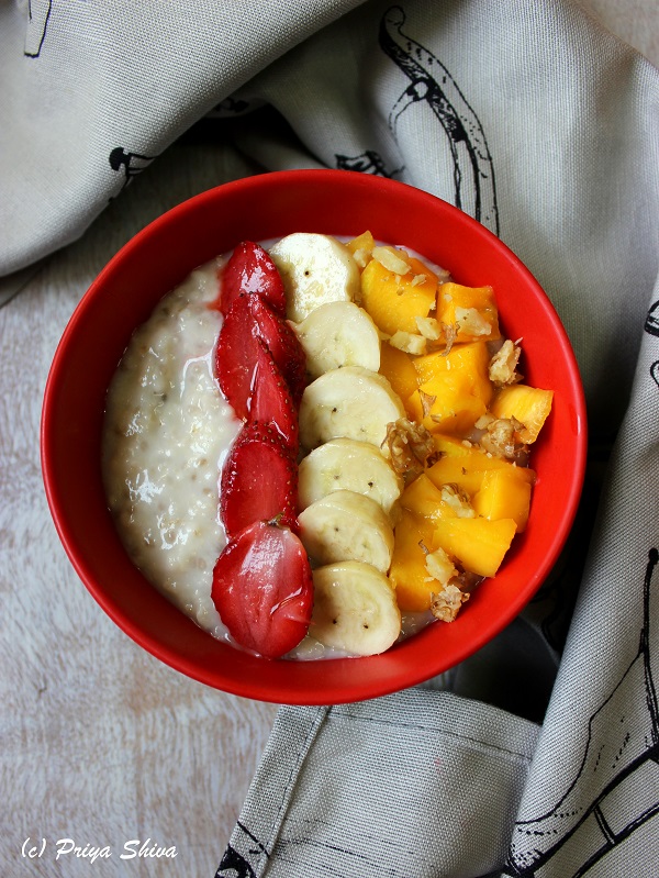 Oats Chia Seeds Breakfast bowl recipe