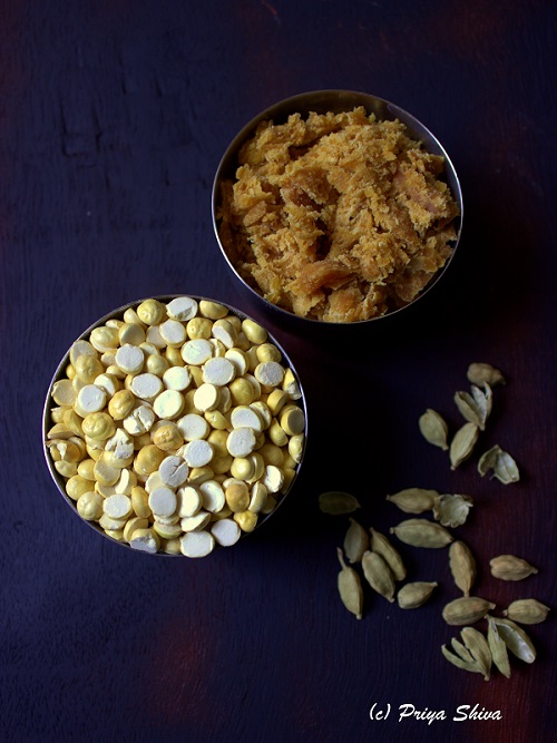 ingredients for pottukadalai urundai