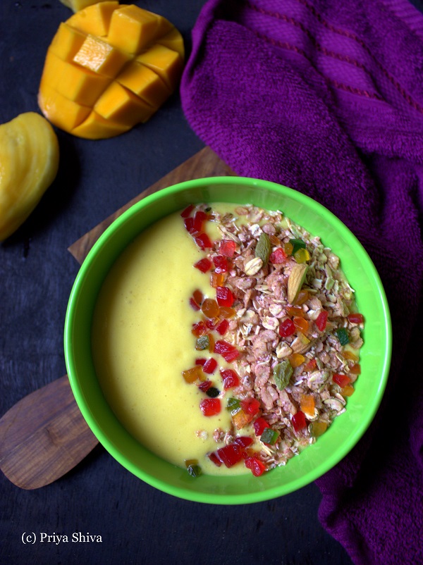 Jackfruit Mango breakfast Smoothie Bowl recipe