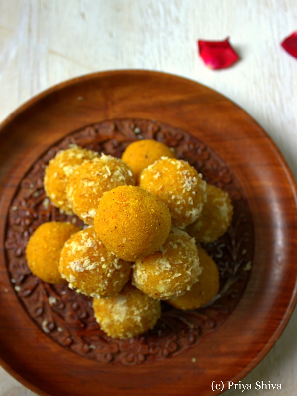 how to make Mango Coconut ladoo