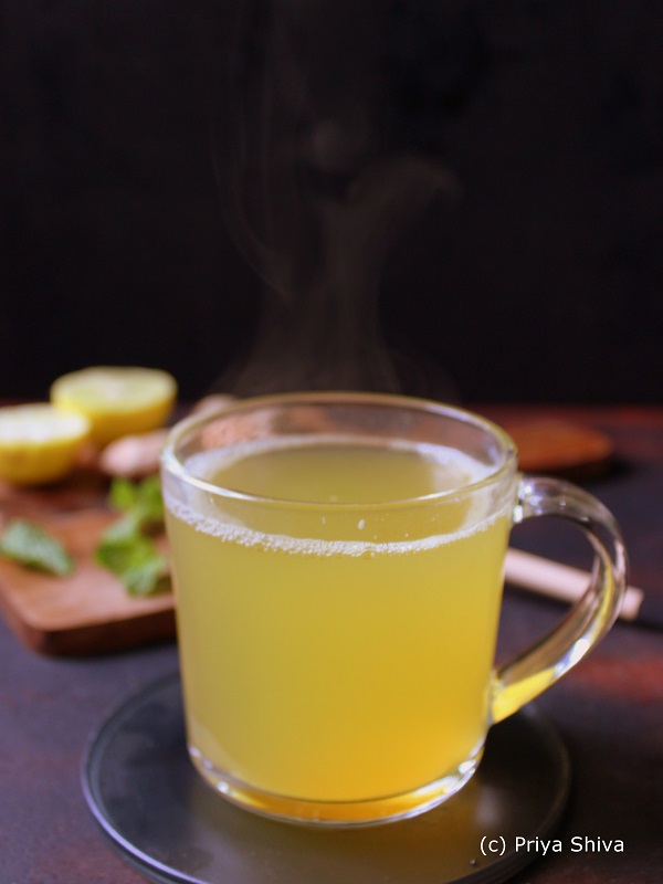 Lemon Ginger Honey Tea