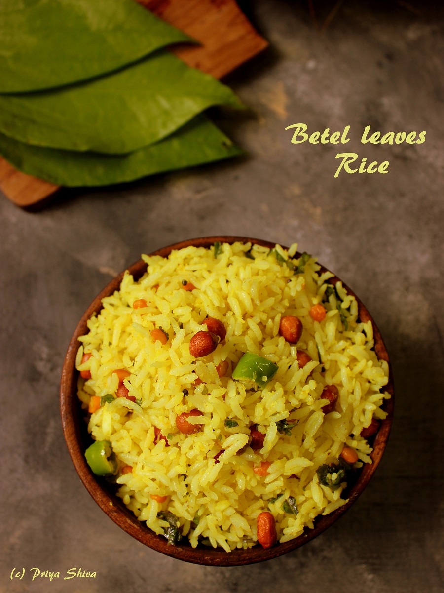 betel leaves rice, vethalai sadam