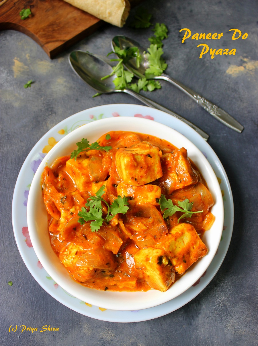 Paneer Do Pyaza Curry Recipe - PRIYA KITCHENETTE