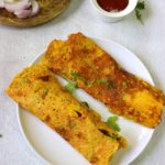 chickpeas flour crepes recipe, besan ka cheela, besan ka chilla