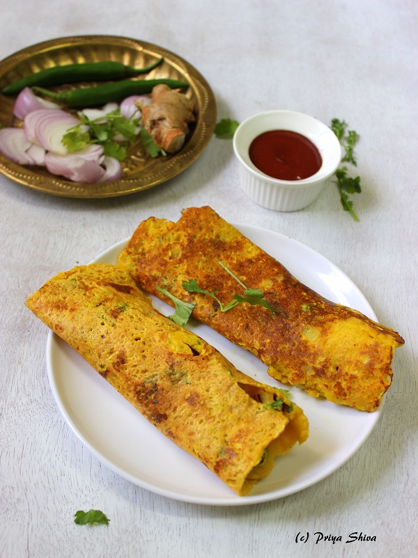 chickpeas flour crepes, besan ka cheela