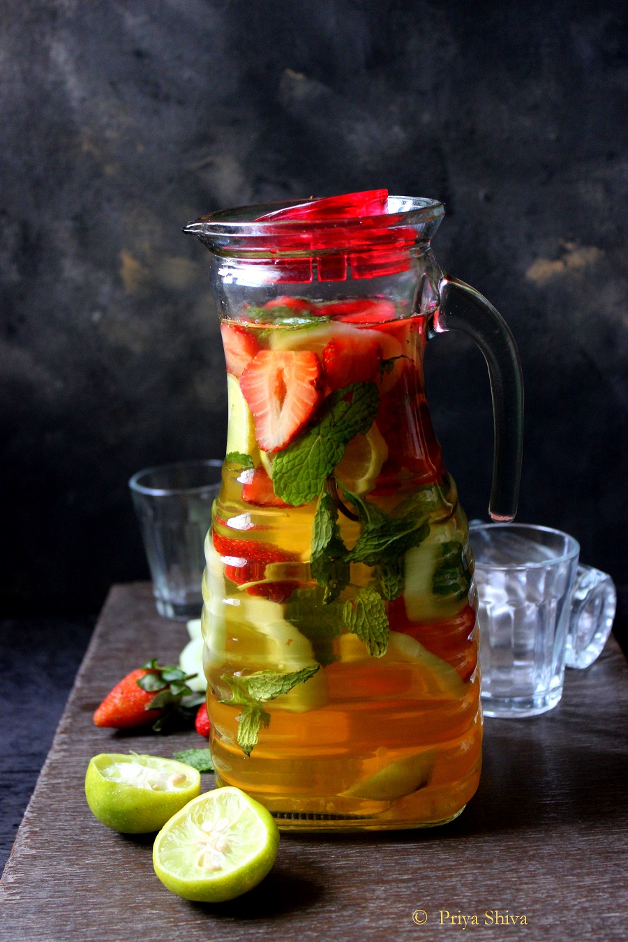 Strawberry Cucumber Iced Green Tea recipe