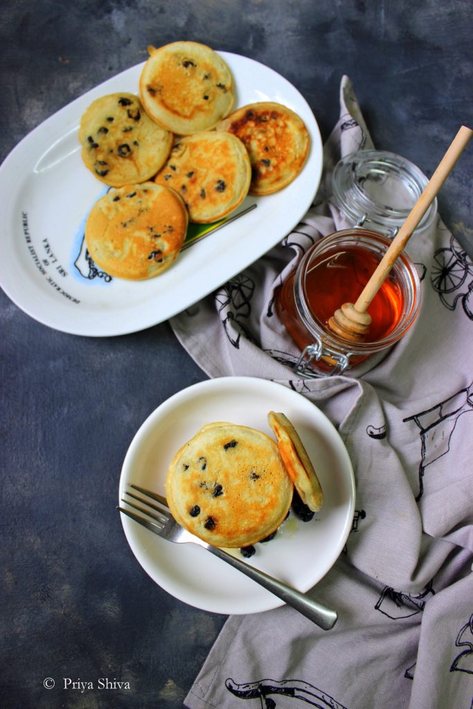 eggless blueberry pancake recipe