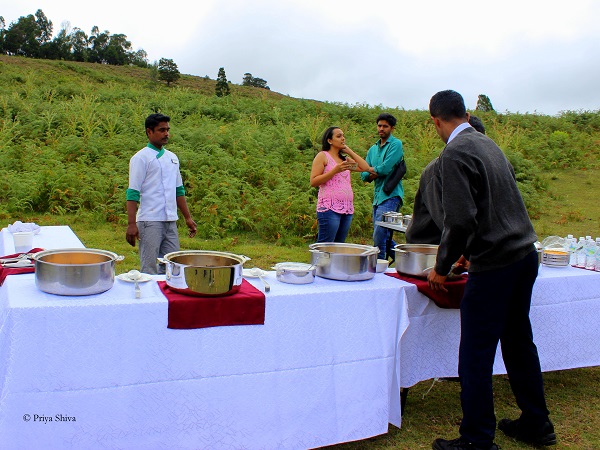 lunch by berijam lake kodaikanal