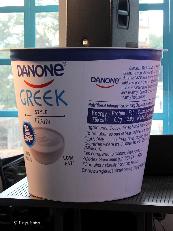 danone Greek style plain Yoghurt