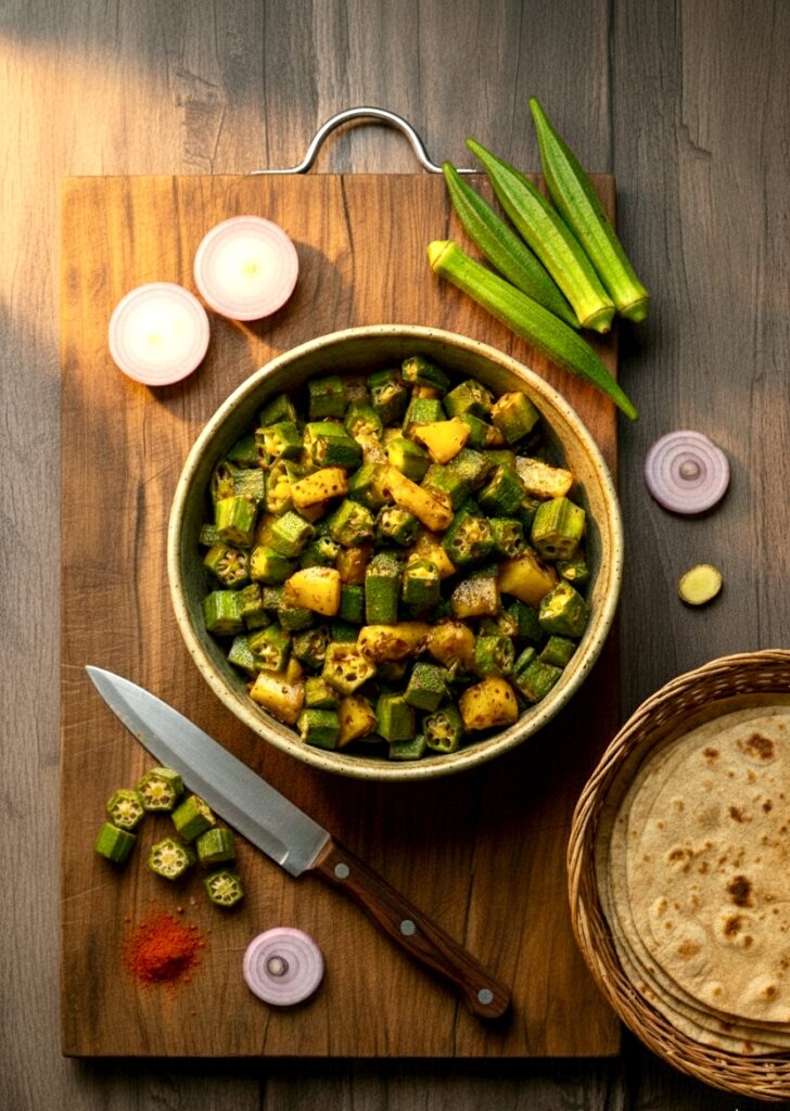 potato okra stir fry